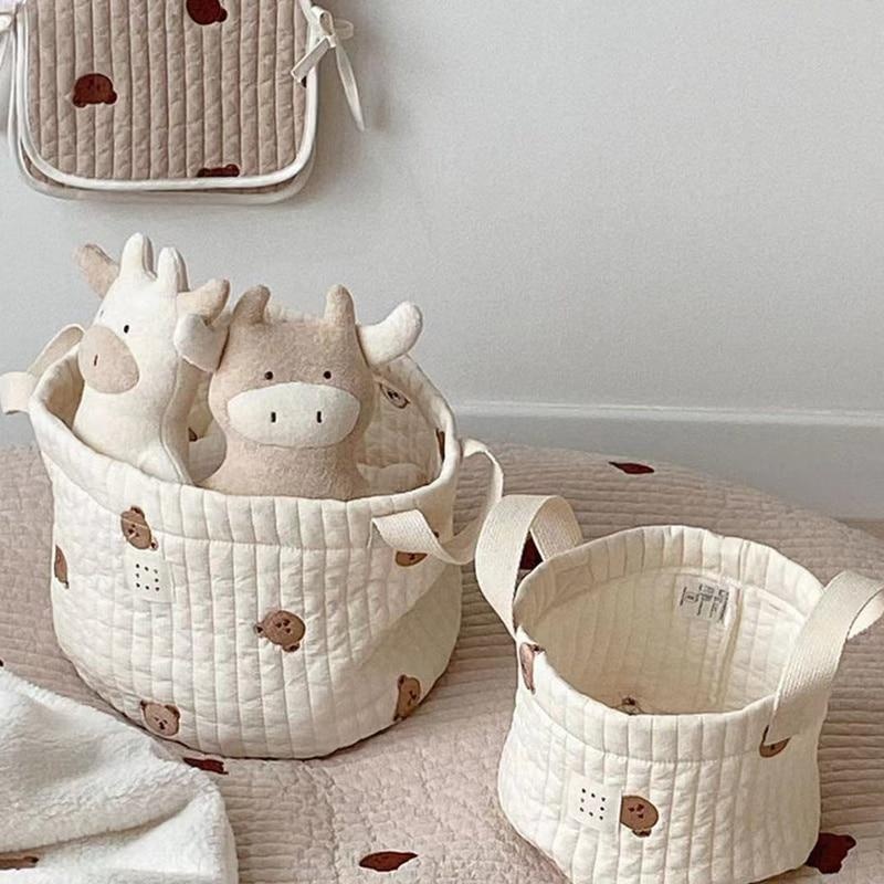 Baby Products Basket - لطيف الدب التطريز حقيبة حفاضات الحفاض