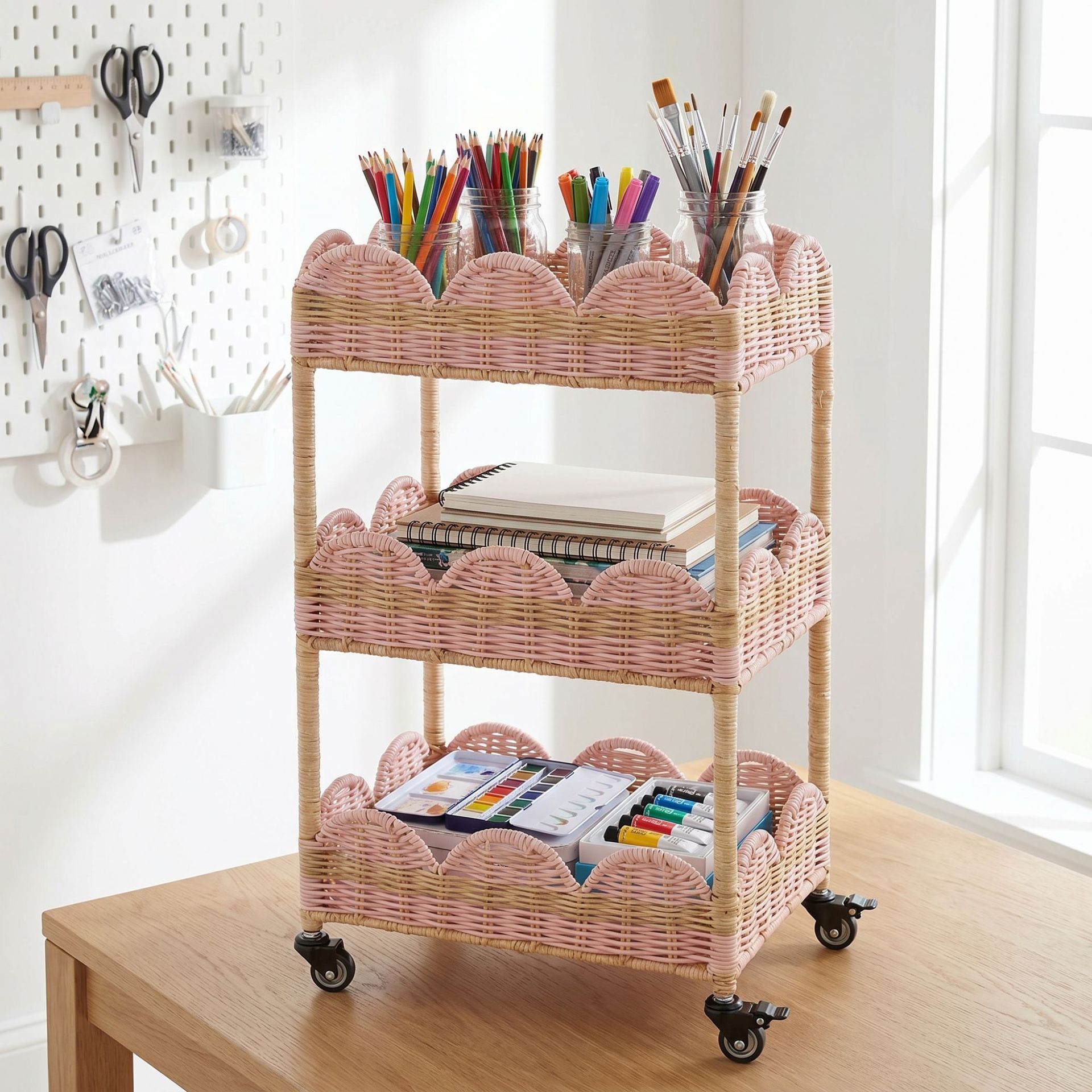 رف تخزين منسوج من الروطان المق - مراجعة Baby Products Basket وسعره