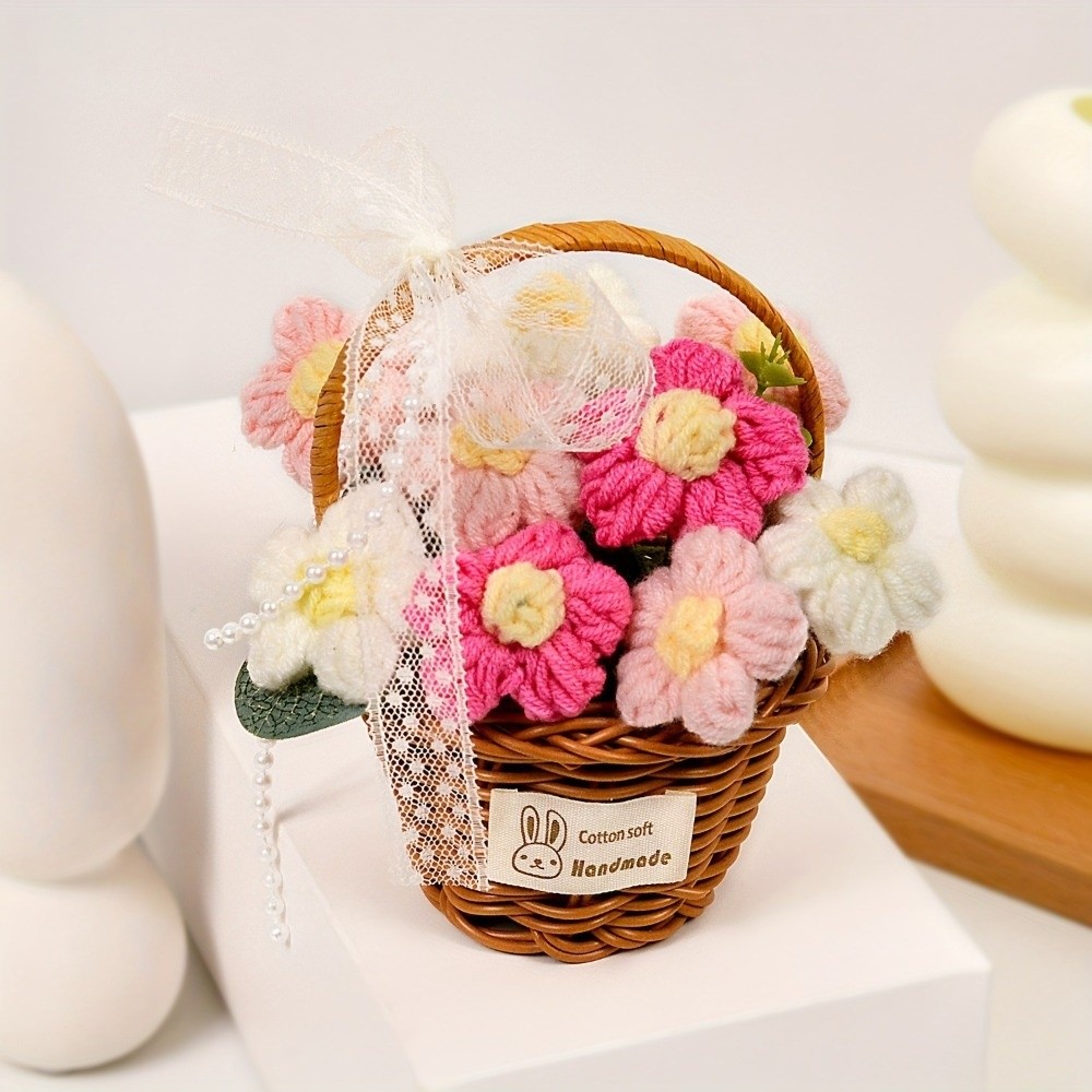 زهرة صناعية يدوية الصنع من خيو - مراجعة Baby Products Basket وسعره